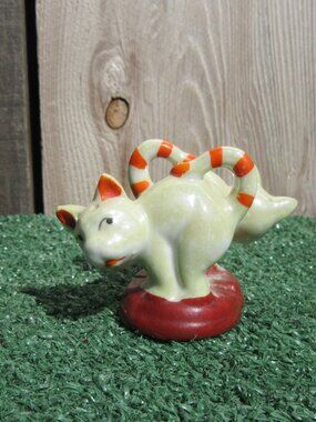 Vintage 2 Sided Attached Cat Salt & Pepper Shakers Made In Japan
